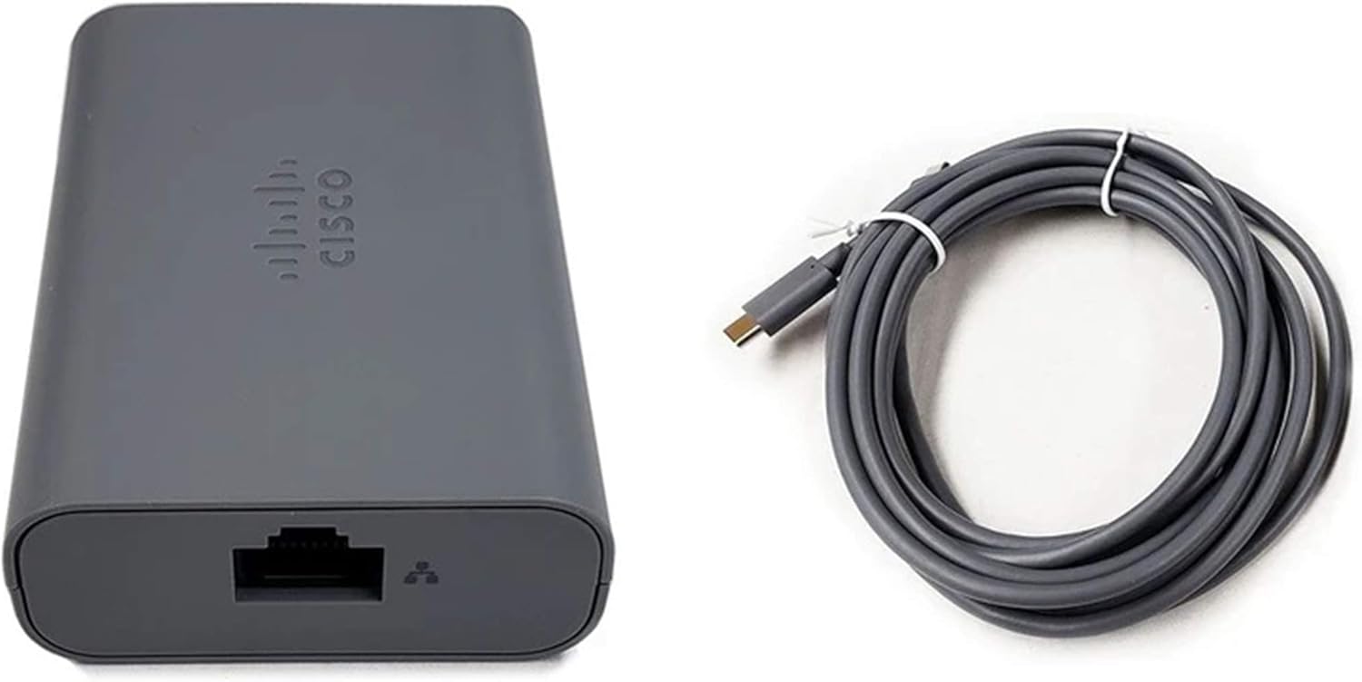 Cisco Remanufactured 8832 PoE Injector for Cisco IP Conference Phone 8832, Data Over Ethernet, USB-C Port, 1-Year Replacement Warranty (CP-8832-POE-RF) Pack of 2