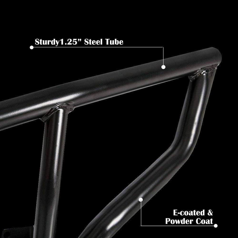 GaofeiLTF Front and Rear Brush Guard Bumper Set Fits 2014-2019 Polaris Sportsman 450 570 Black Brushguard Bumper Protector 2pcs