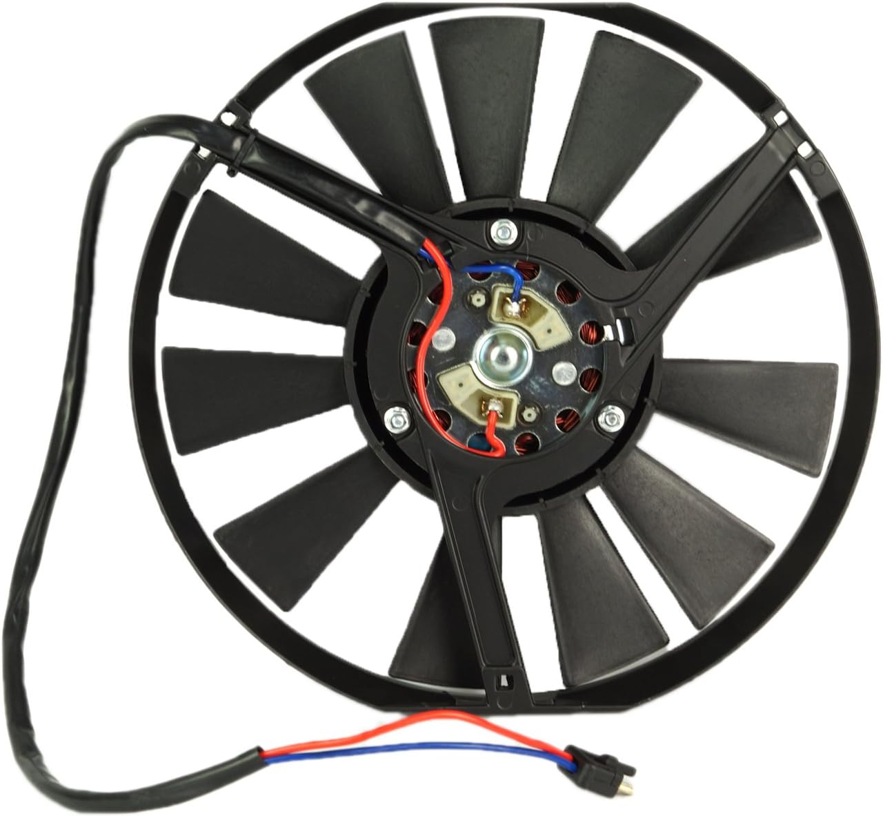 TOPAZ 0005006093 Radiator Auxiliary Cooling Fan Motor Assembly for Mercedes W123 W107 W126 Pack of 2