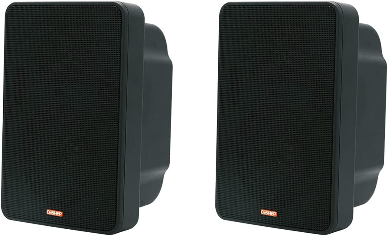 Wall Speaker Mount Bluetooth Ceiling Speaker in Home Stereo System Music System for Home Stereo System Components Black Square Speaker Surround Sound System Wireless Commercial Receiver for Speakers