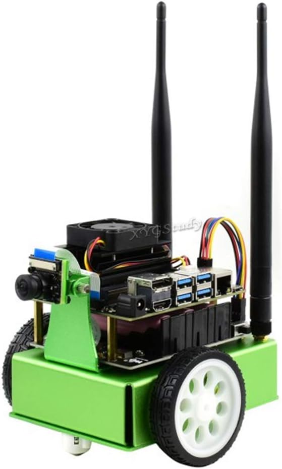 JetBot AI Kit Based on Jetson Nano to Build Smart AI-Based Robot JetBot with Front Camera Eye and ROS Nodes Code Dual Mode Wireless WiFi Bluetooth Facial Recognition Object Tracking etc @XYGStudy