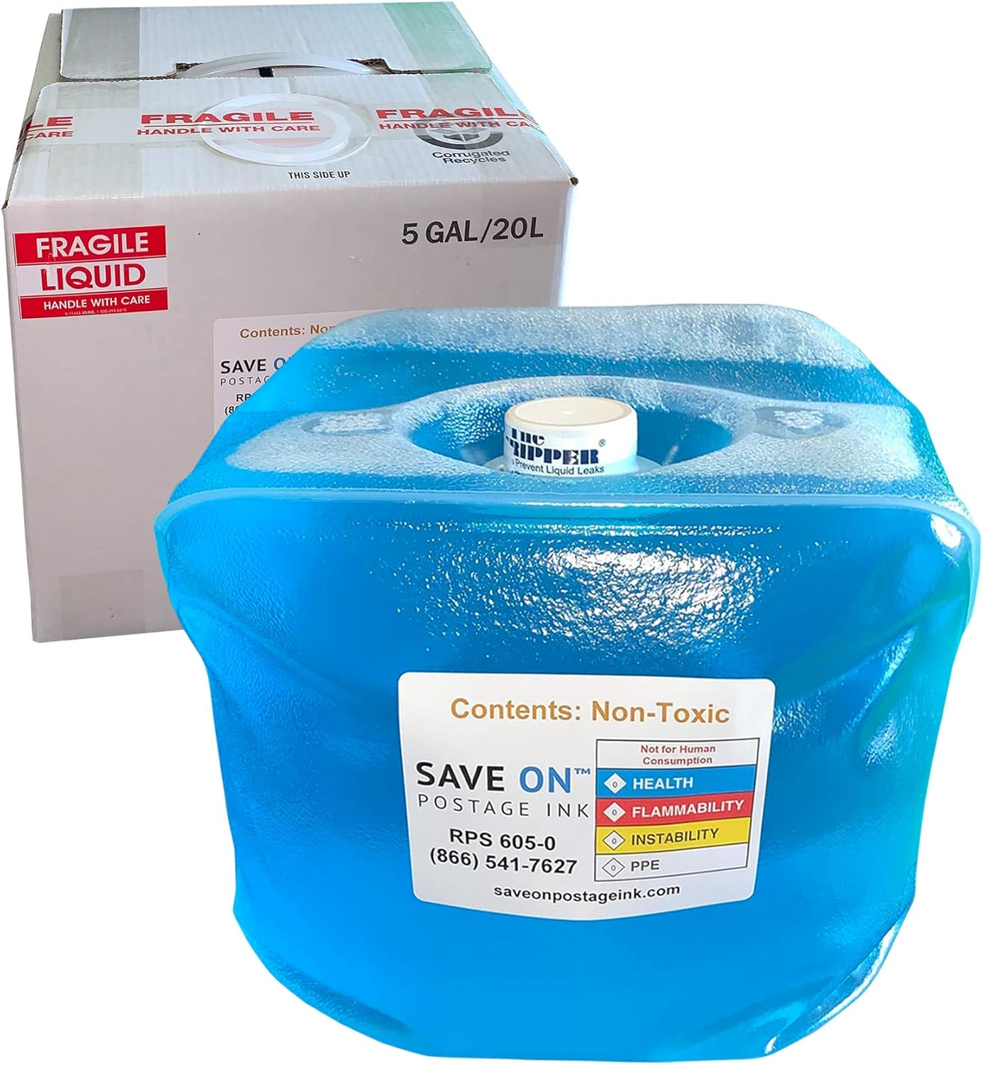 Save On Postage Ink E-Z Seal Sealing Solution - Sealing Solution for DM Series Mailing System - PB E-Z Seal- Postage Meter Sealing Solution (5 Gallon)