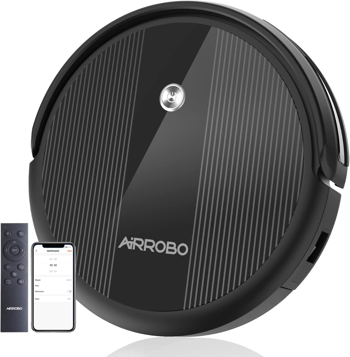 Robot Vacuum Cleaner, 2600Pa Strong Suction Power Robotic Vacuums, WiFi Connected, App Control, Works with Alexa and Google Home, Self Charging, Ideal for Hard Floor, Carpet, Pet Hair, AIRROBO P10