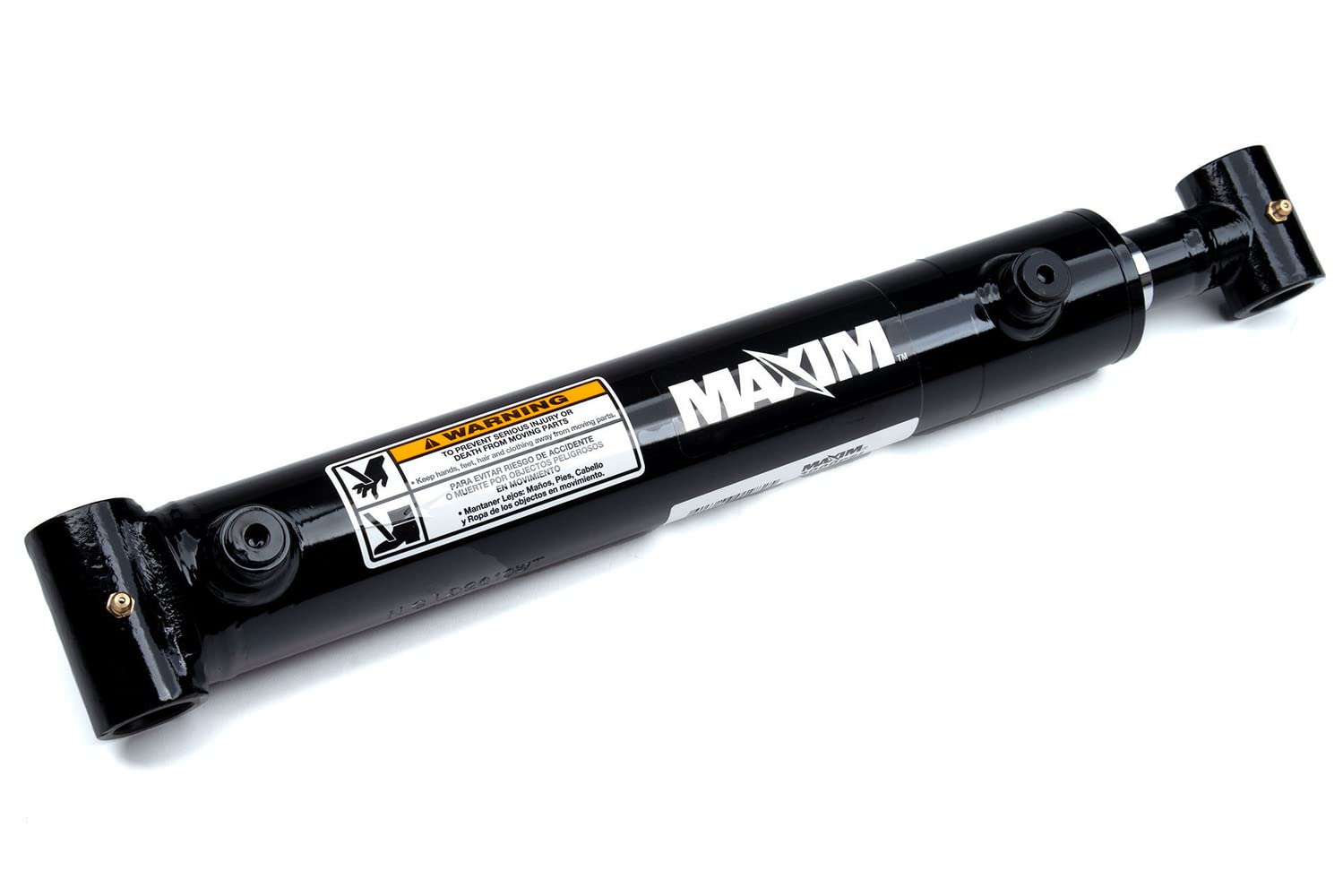 Maxim WT Welded Cross Tube Cylinder - 2 Bore x 14 Stroke Double Acting Hydraulic Cylinder - 3000 PSI - 1.25” Rod Diameter - 1” Pin, SAE #6 Port - Extended Length 36” - Universal Hydraulic Cylinder