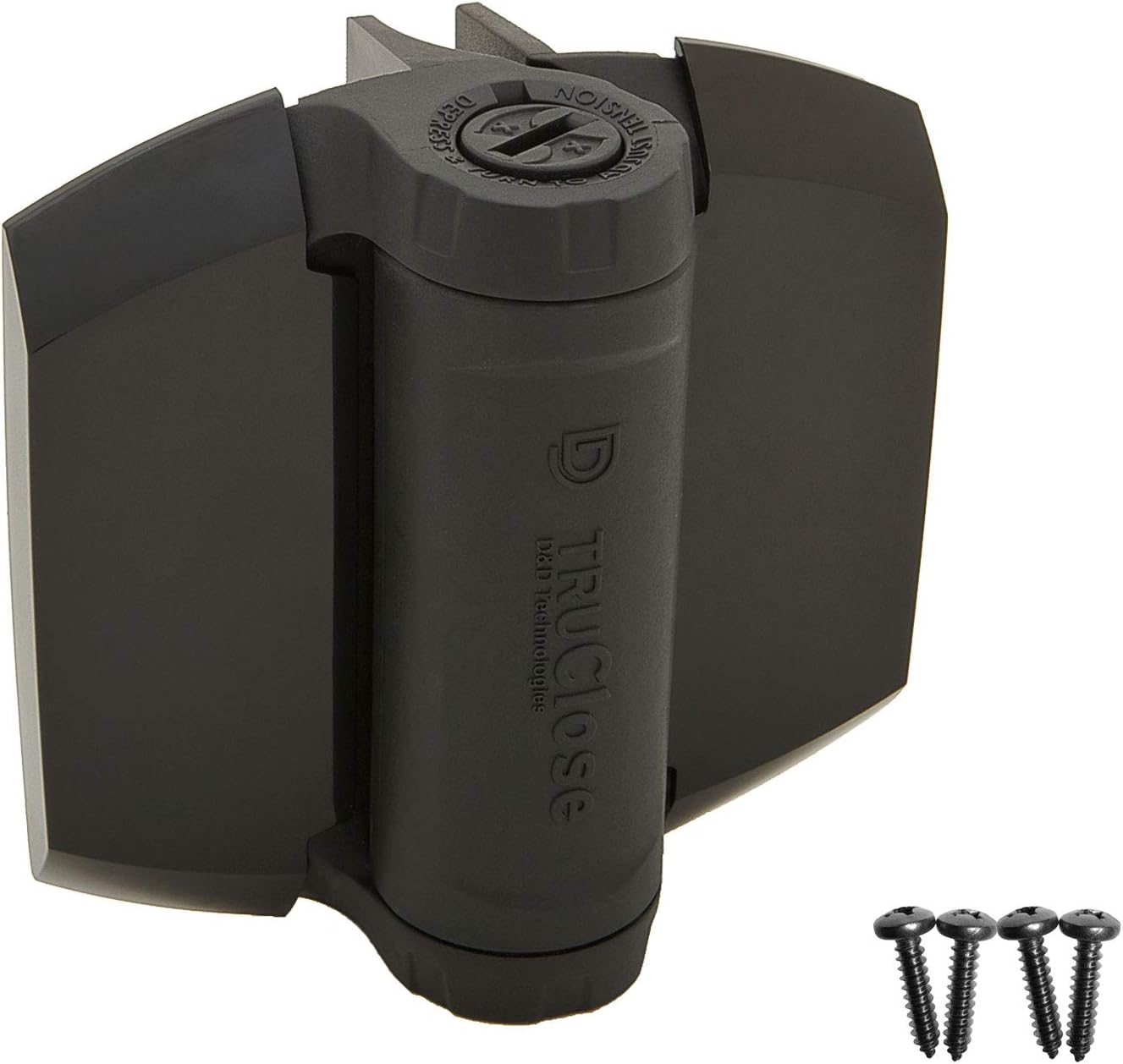 D&D Technologies TCHD1L2S3BTS TruClose Heavy Duty Gate Hinges, for Self Closing Metal, Wood, or Vinyl Gates up to 154 Pounds, Black, 2 Count Pack of 2