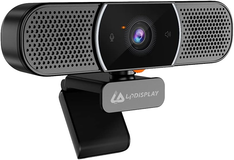 LPDISPLAY 3 in 1 Webcam HD 1080p Webcam with Microphone Video Computer Camera Speakers Conferencing Camera with Noise Reduction Microphone, HiFi Speakers and Privacy Cover, for PC Zoom Skype Desktop Pack of 2