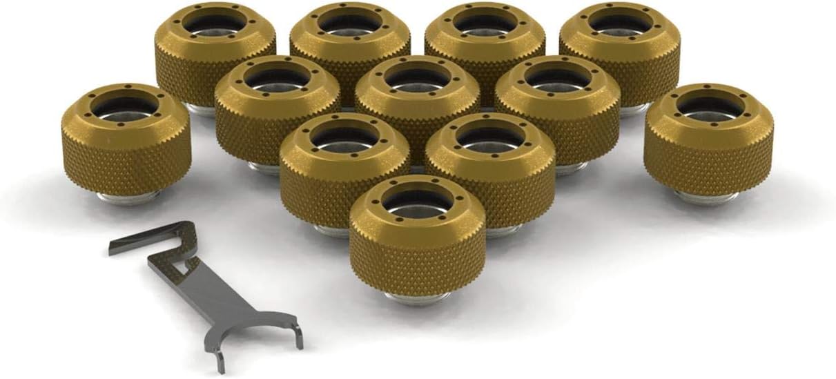 PrimoChill 1/2in. Rigid RevolverSX Series Fitting - 12 Pack - UV Green