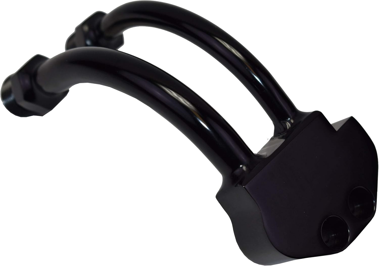 A-Team Performance - A/C Compressor Curved Manifold - Compatible with Sanden SD7B10 7176 SD7 Style, Black Pack of 2