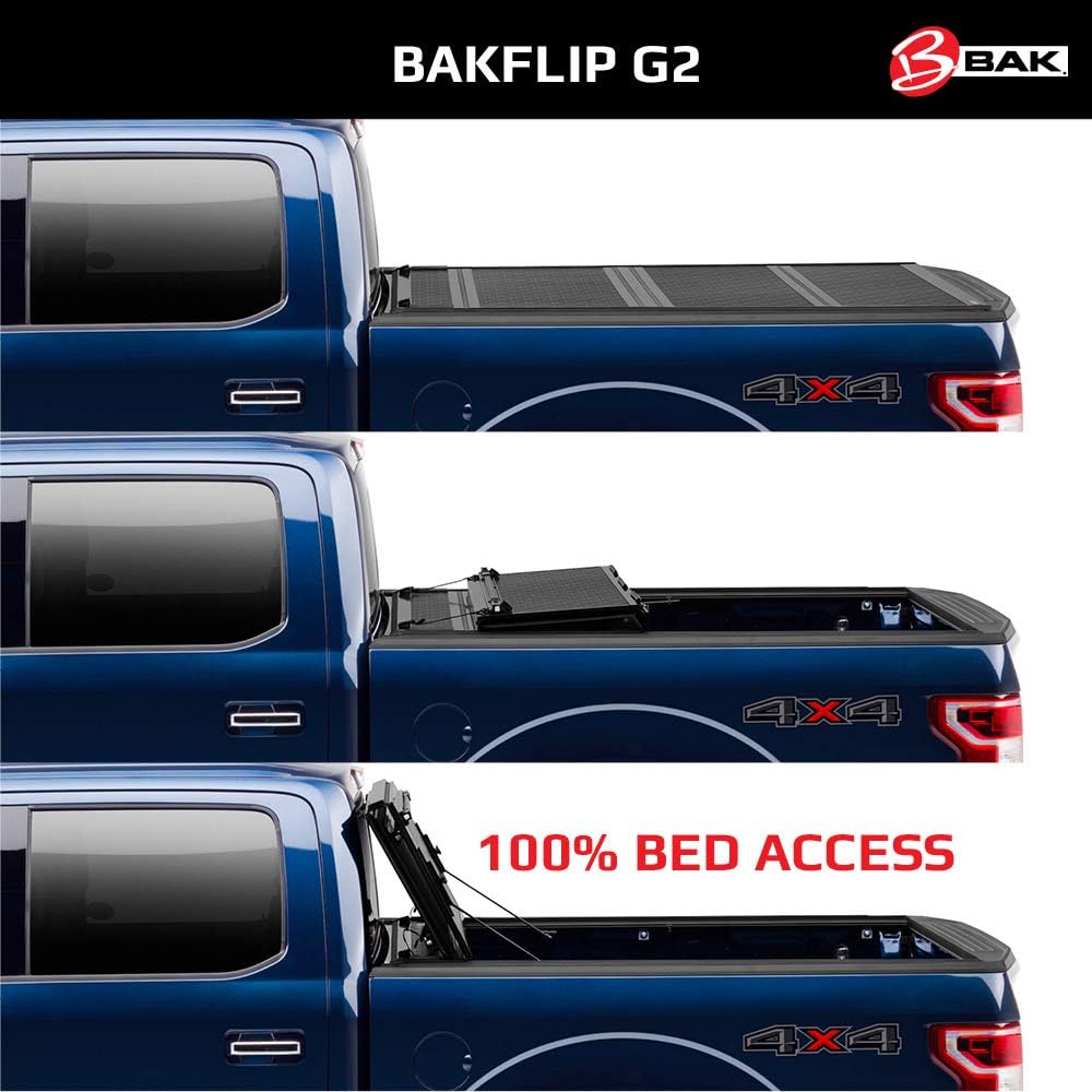 BAK BAKFlip G2 Hard Folding Truck Bed Tonneau Cover | 226401 | Fits 2000 - 2006 Toyota Tundra 6' 5