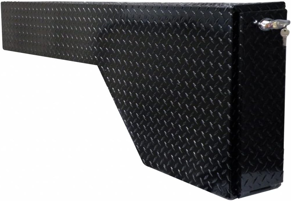 Lund Specialty Storage Box - Universal Aluminum - Black | Dim A: 63.5; Dim B: 8.25; Dim C: 20.5; Dim D: 18.25; Dim E: 33; Dim F: 12; Dim G: 9