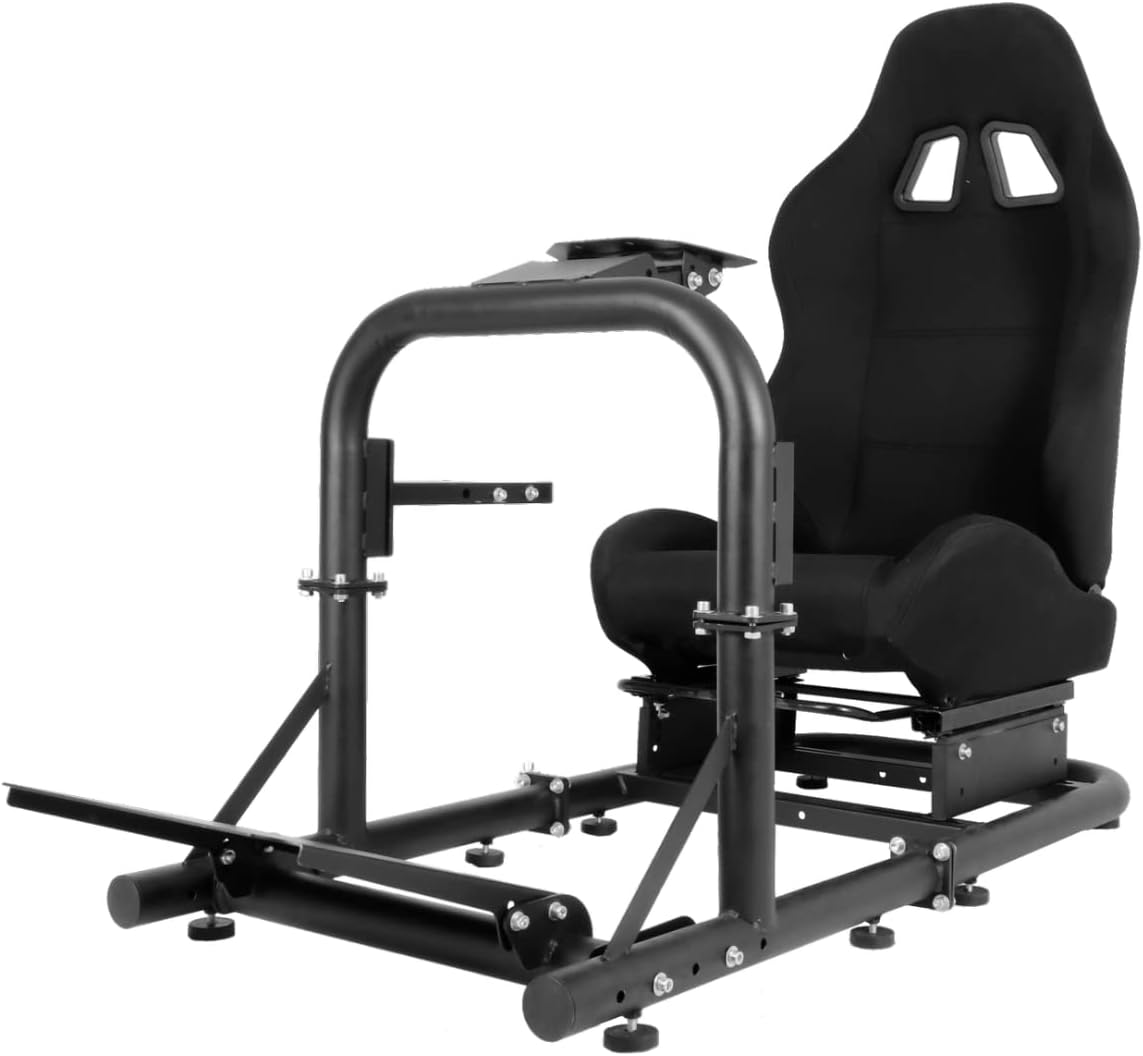 Marada Racing Cockpit Frame for G25 G27 G29 G920 T500 FANTEC T3PA/TGT Height Adjustable Racing Shifters,Seat and Pedals Not Include