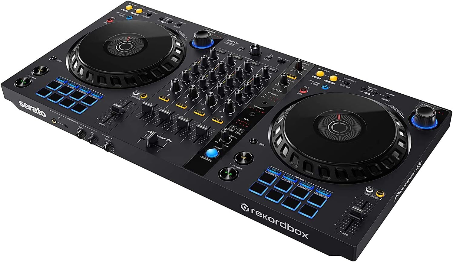 Pioneer Pro DJ Bundle with DDJ-FLX6 + DM-40 Set + HDJ-X5 Headphones