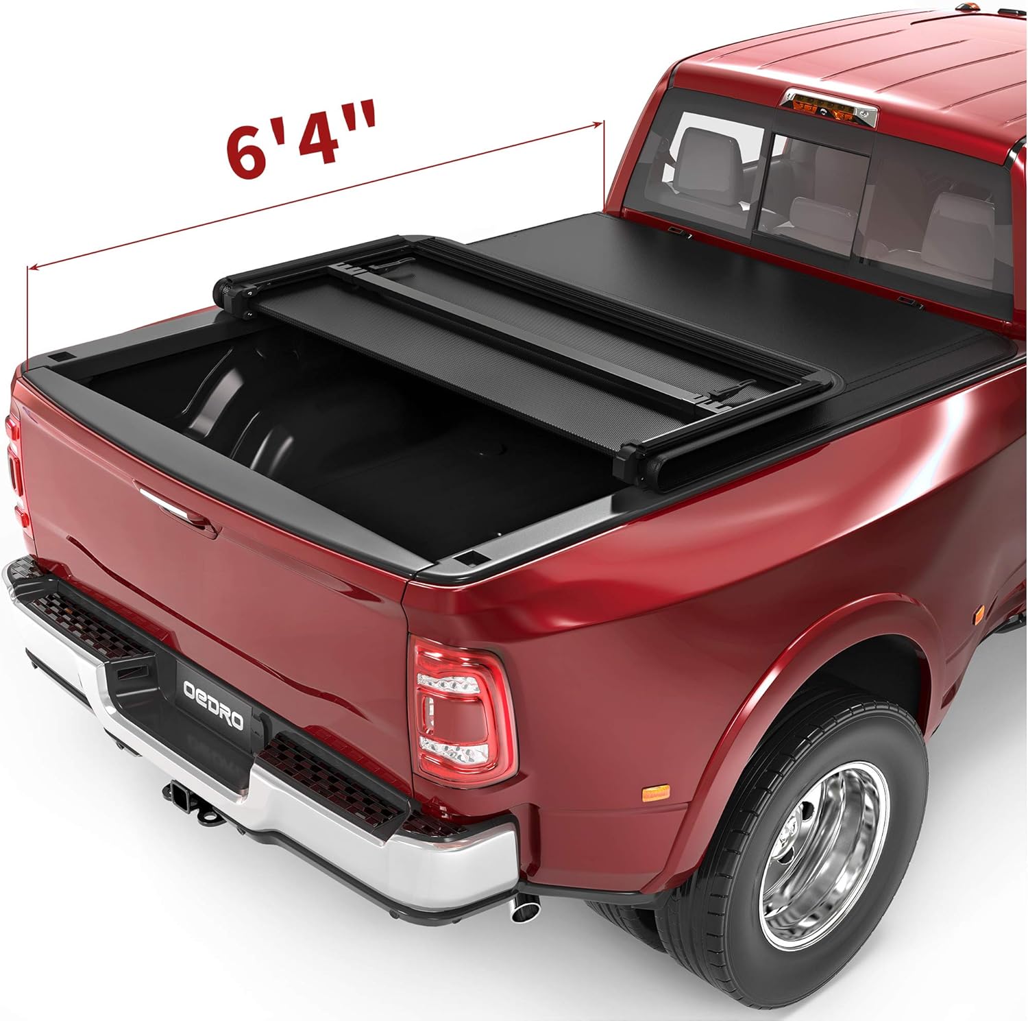 oEdRo Soft Tri-fold Truck Bed Tonneau Cover Compatible with 2002-2022 Dodge Ram 1500 (19-22 Classic ), 2003-2022 Dodge Ram 2500 3500, Fleetside 8 Ft Bed w/o Ram Box