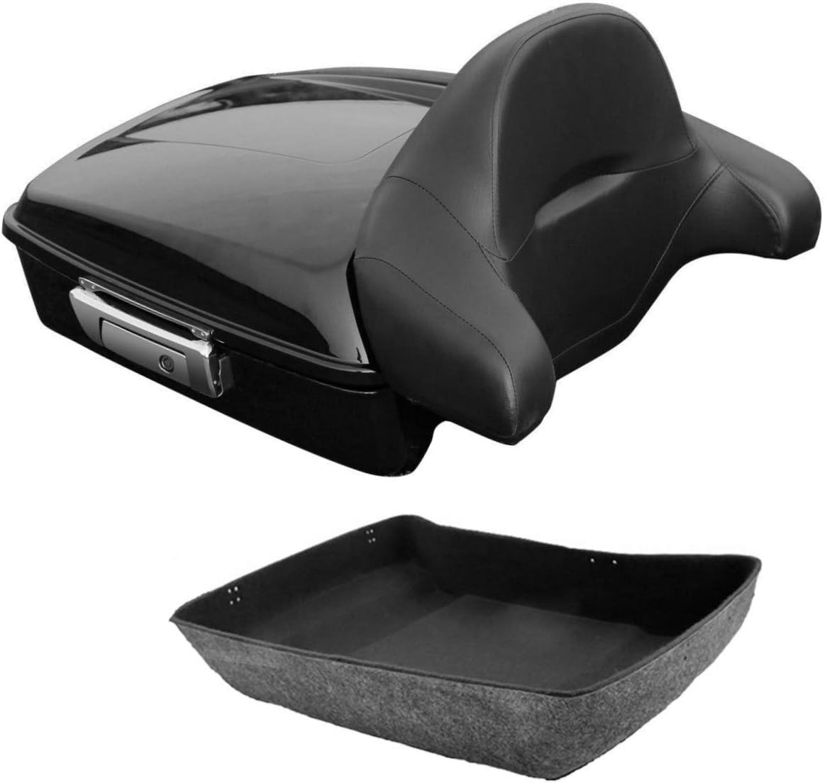 TCT-MT Chopped Tour Pak Trunk &Solo Mounting Rack Backrest+Base Plate For Harley 2014-2020 Road King FLHR Street Glide FLHX FLHXS;Road Glide FLTRX FLTRXS FLHXSE 15-20;Electra Glide Standard FLHT 19-20