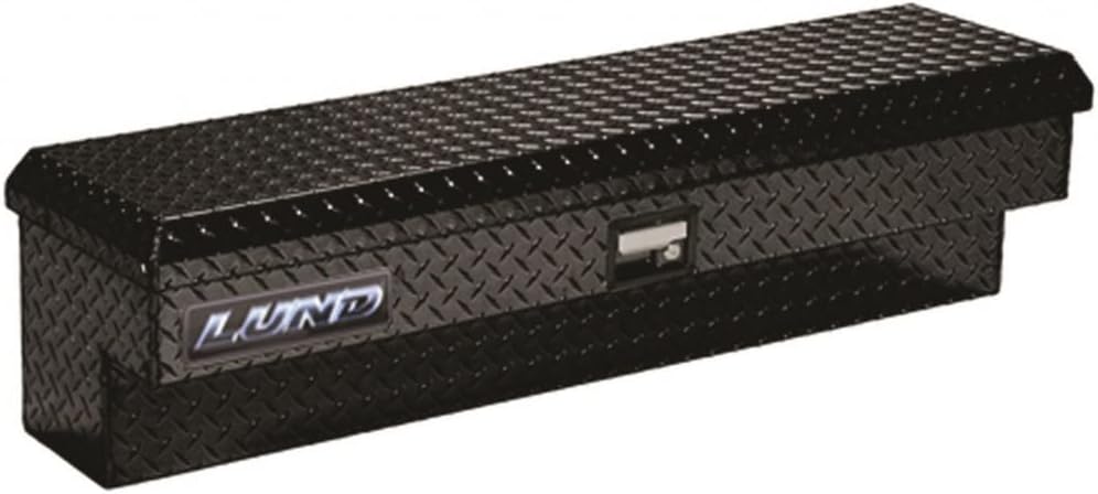 Lund Specialty Storage Box | Universal Aluminum | Black | Dim A: 48.000,Dim B: 8.00,Dim C: 11.50,Dim D: 11.500,Dim E: 5.250,Dim F: 4.250