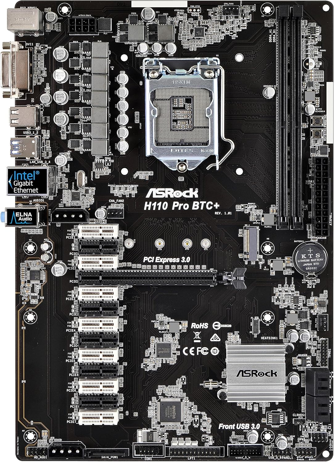 ASRock H110 Pro BTC+ 13GPU Mining Motherboard Cryptocurrency