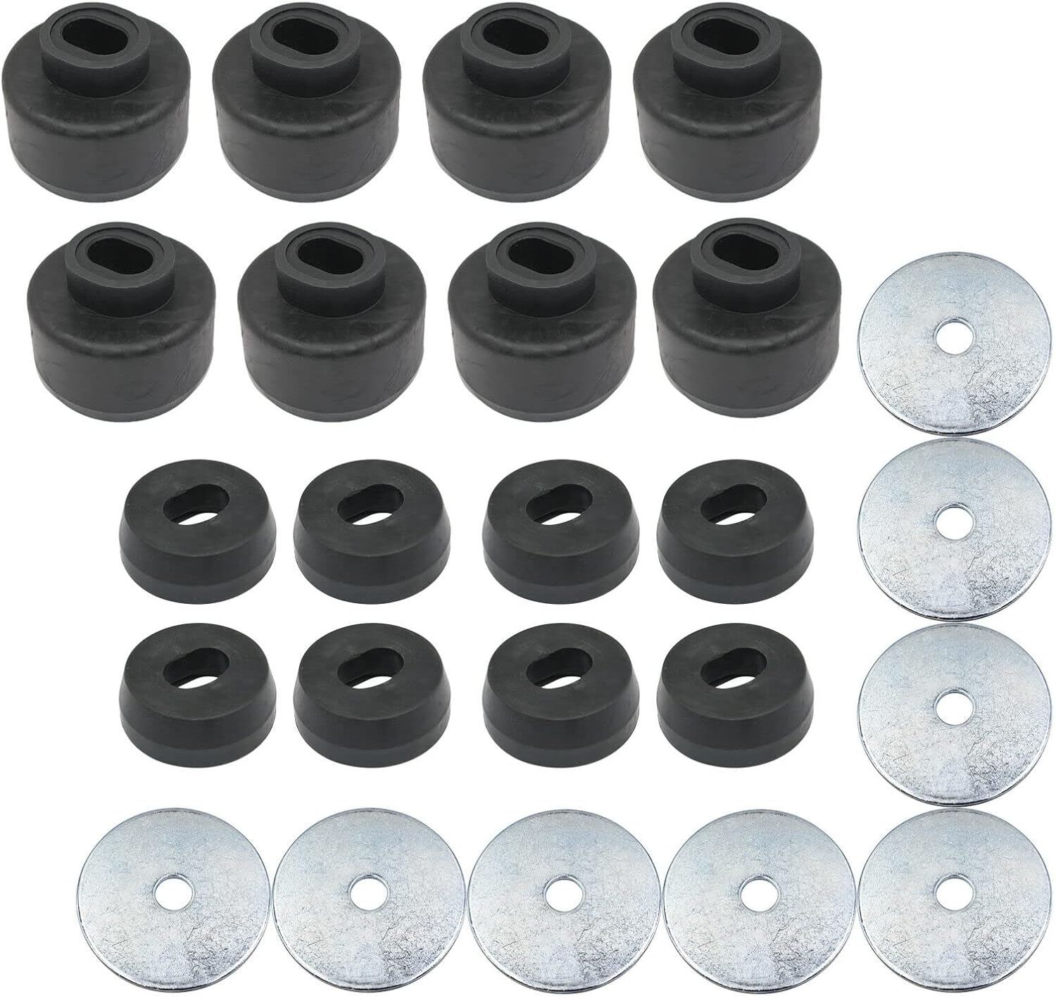 LOSTAR 7-141-BL Black Body and Cab Mount Bushing Kit For 1999-2014 Chevy Silverado & 1999-2014 GMC Sierra 2WD/4WD (16 Pcs) Pack of 2