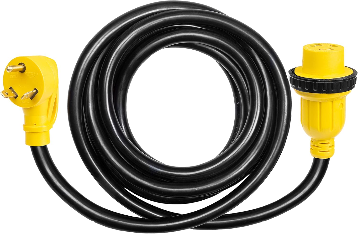 Iron Forge Cable 30 Amp RV Extension Cord 15 Ft - 10/3 STW TT-30P to NEMA L5-30R 125v RV Power Cord Pack of 2
