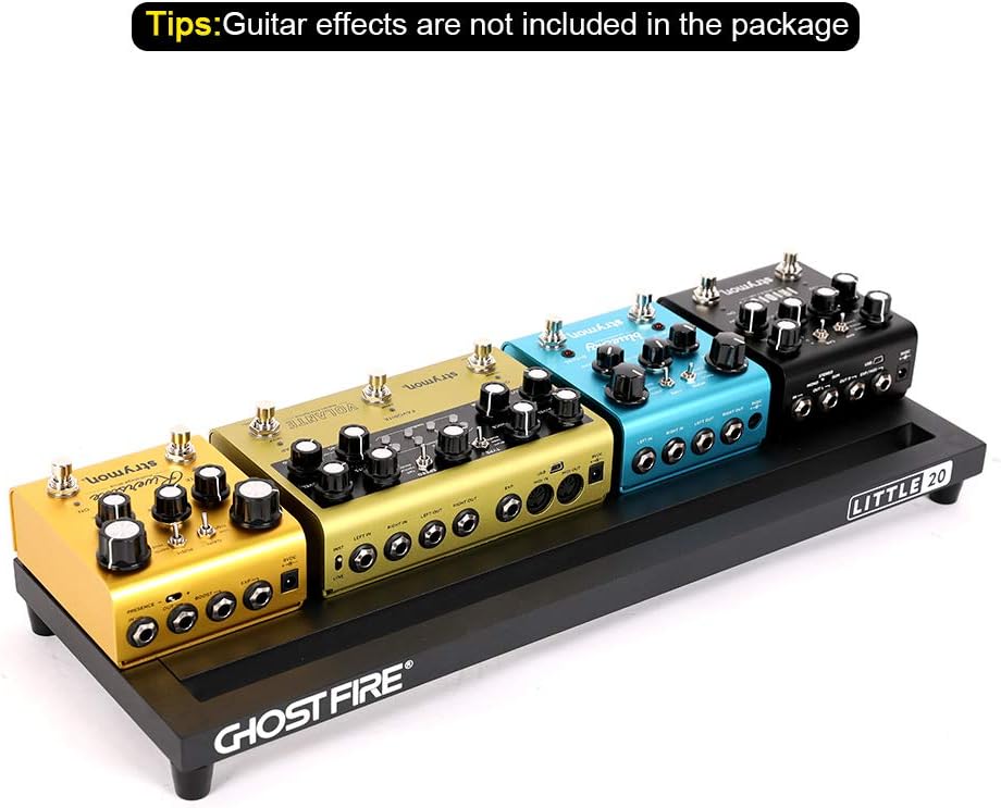 Ghost Fire Guitar Pedal Board Aluminum Alloy Effect Pedalboard with Carry CASE,V series (V-LITTLE 20+CASE)