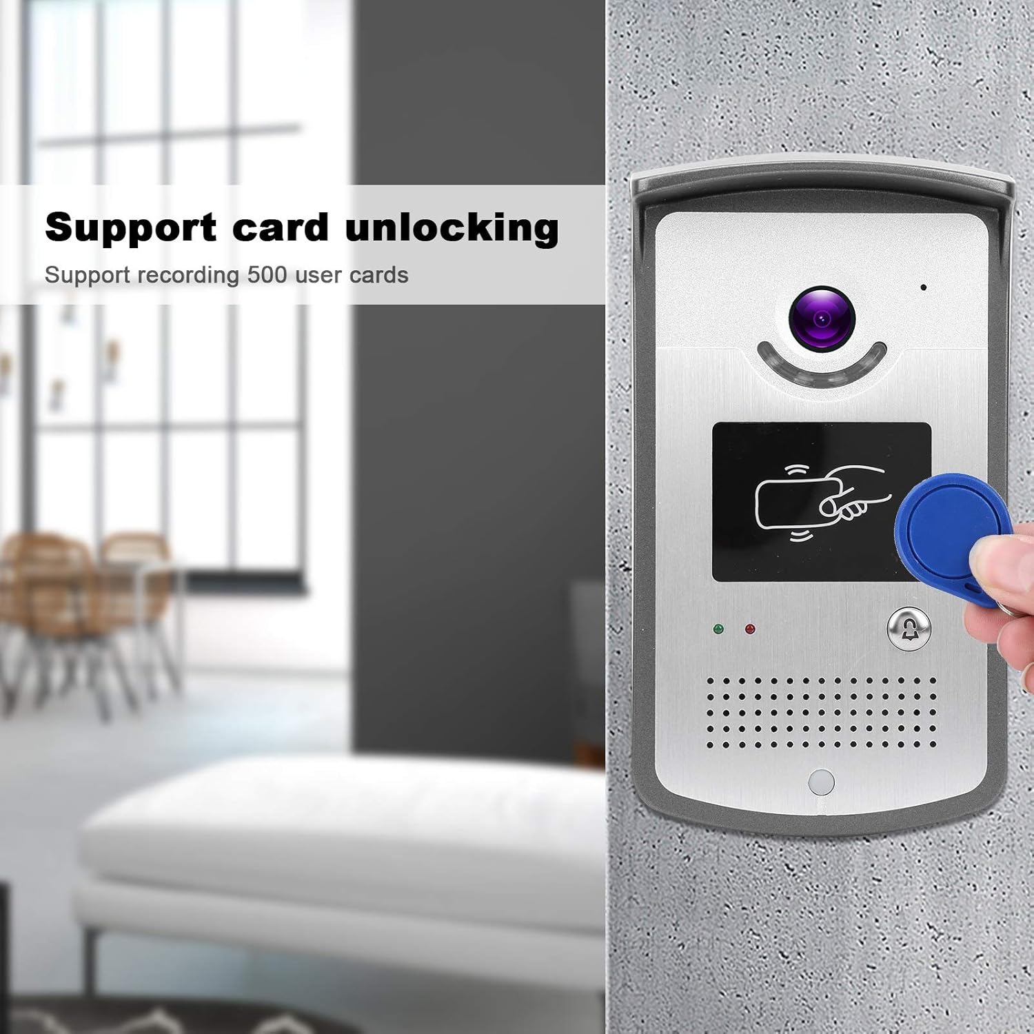 7in TFT 1080P Video Doorbell, WiFi Intercom Doorbell, Waterproof Video Door Phone with 2 Monitors 2 Cameras, Remote Control & Night Vision, for Home (US)