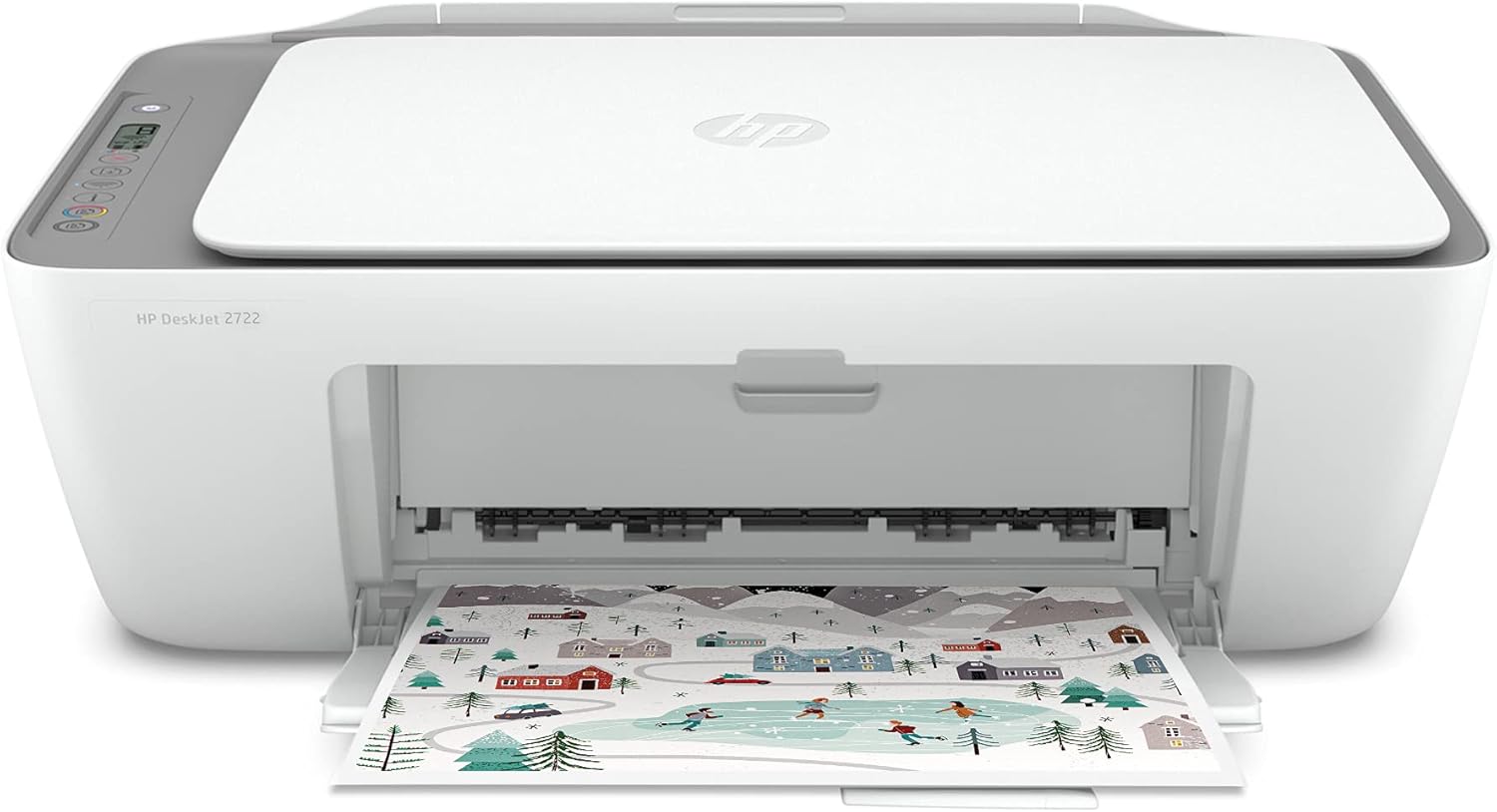 HP DeskJet 27 22 Instant Ink Ready Wireless Bluetooth A4 Color Inkjet All-in-One Printer for Home Office, White - Print Scan Copy - 1200 x 1200 dpi, Icon LCD Display, Dual-Band WiFi, Hi-Speed USB 2.0