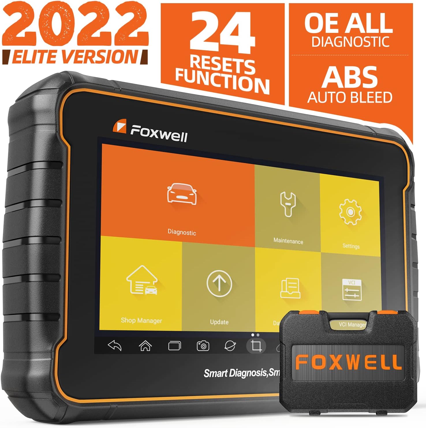 FOXWELL GT60 Scanner All System Diagnostic, Automotive Scan Tool with 24+ Resets Auto ABS Bleeding/IMMO/Oil Reset/TPMS/EPB/SAS/BMS/Throttle Body Relearn,OBD2 Scanner Code Reader, Scanner for Car 2022