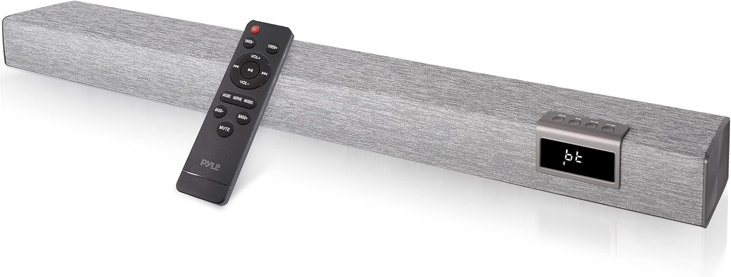 Pyle Home Bluetooth Audio Sound bar Stylish, 60W 35