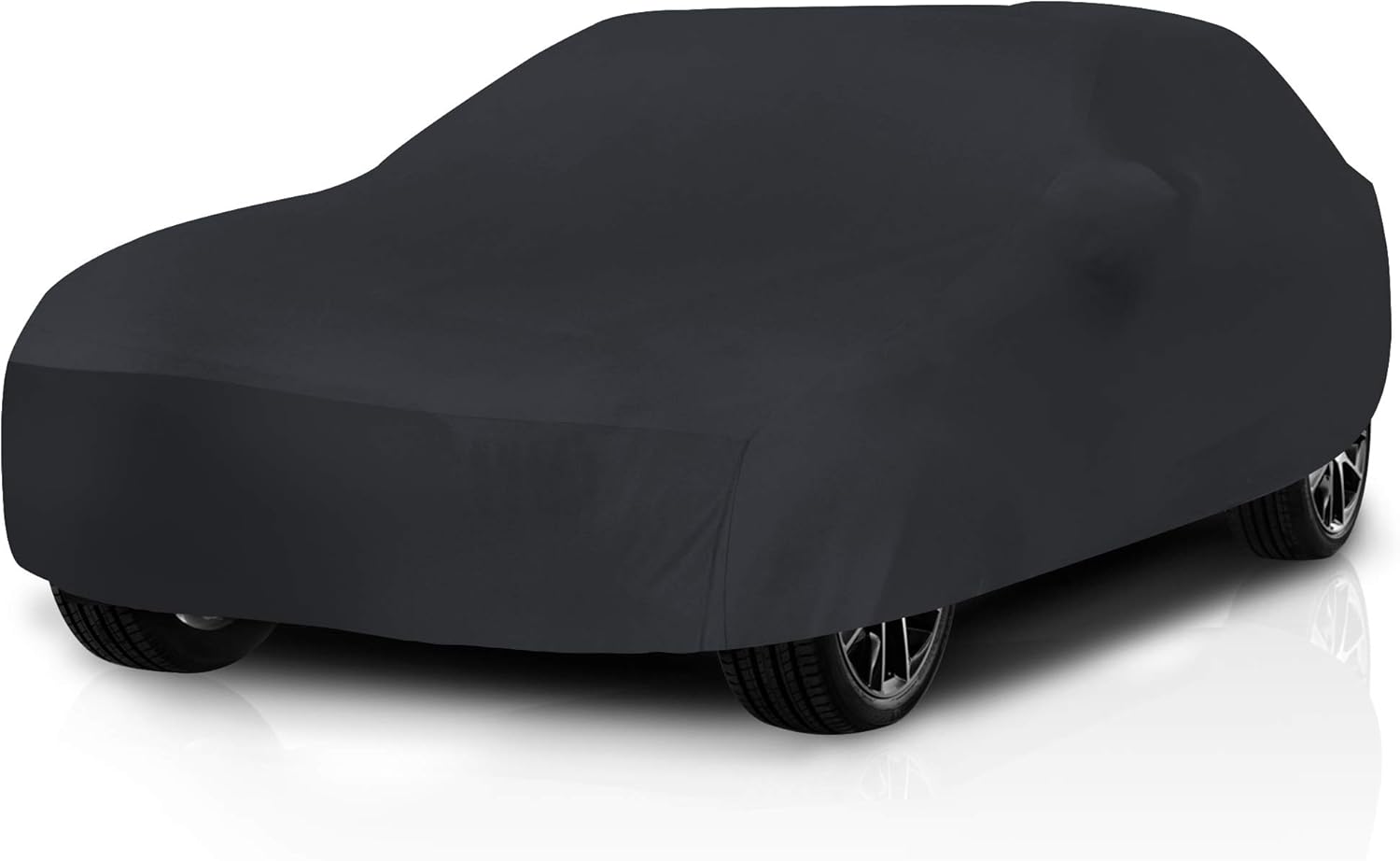 Semi Custom Fit Indoor Satin Car Cover for Cadillac Lincoln Funeral Hearse Up to 22 Feet Long Stretch Soft Fabric Black High-end Luxury Dust Protection