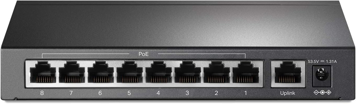 TP-Link 9 Port Fast Ethernet 10/100Mbps PoE Switch | 8 PoE+ Ports @65W | Sturdy Metal w/Shielded Ports | Limited Lifetime Protection | Extend Mode | Priority Mode | Isolation Mode (TL-SF1009P) Pack of 2