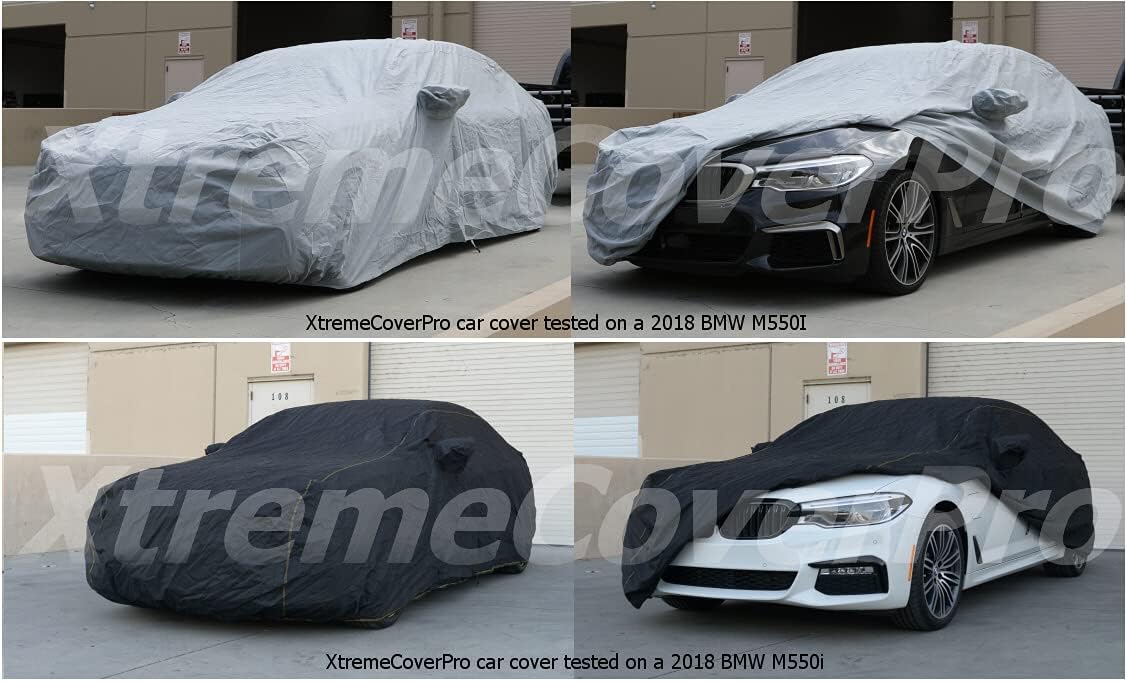 Car Cover Fits 2008 2009 2010 BMW 528I 535I 550I M5 XTREMECOVERPRO Gold Series Black Pack of 2