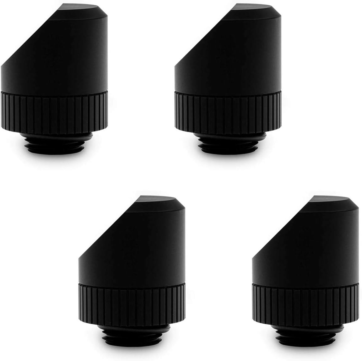 EKWB EK-Torque 45 Degree Angled Rotary Fitting, Black, 4-Pack Pack of 2