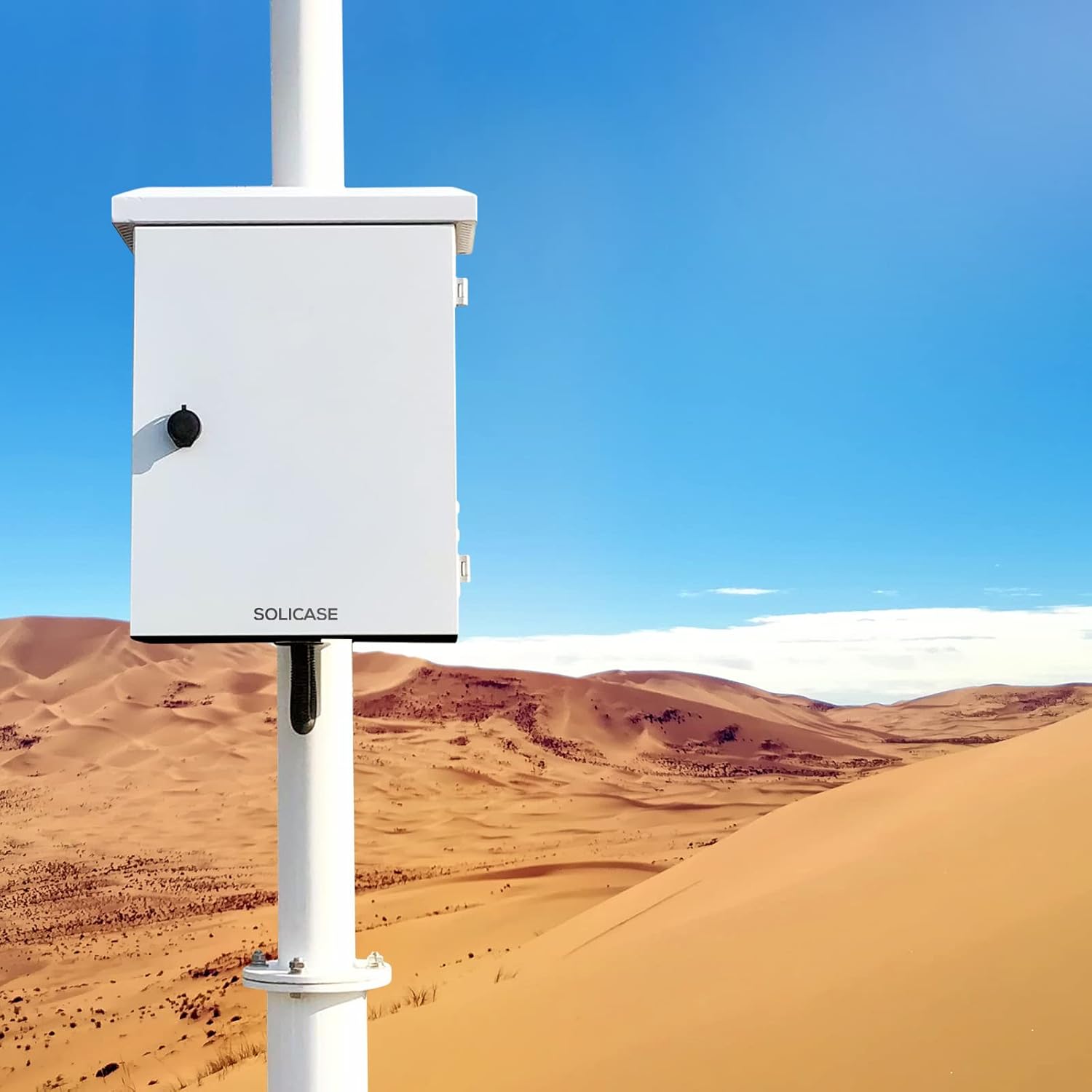 SOLICASE Electrical Enclosure Box 16x12x10 inches Galvanized Enclosure IP55 IP66 Weatherproof with 2 Shelves Electrical Enclosure, Electronic Equipment Enclosure Box