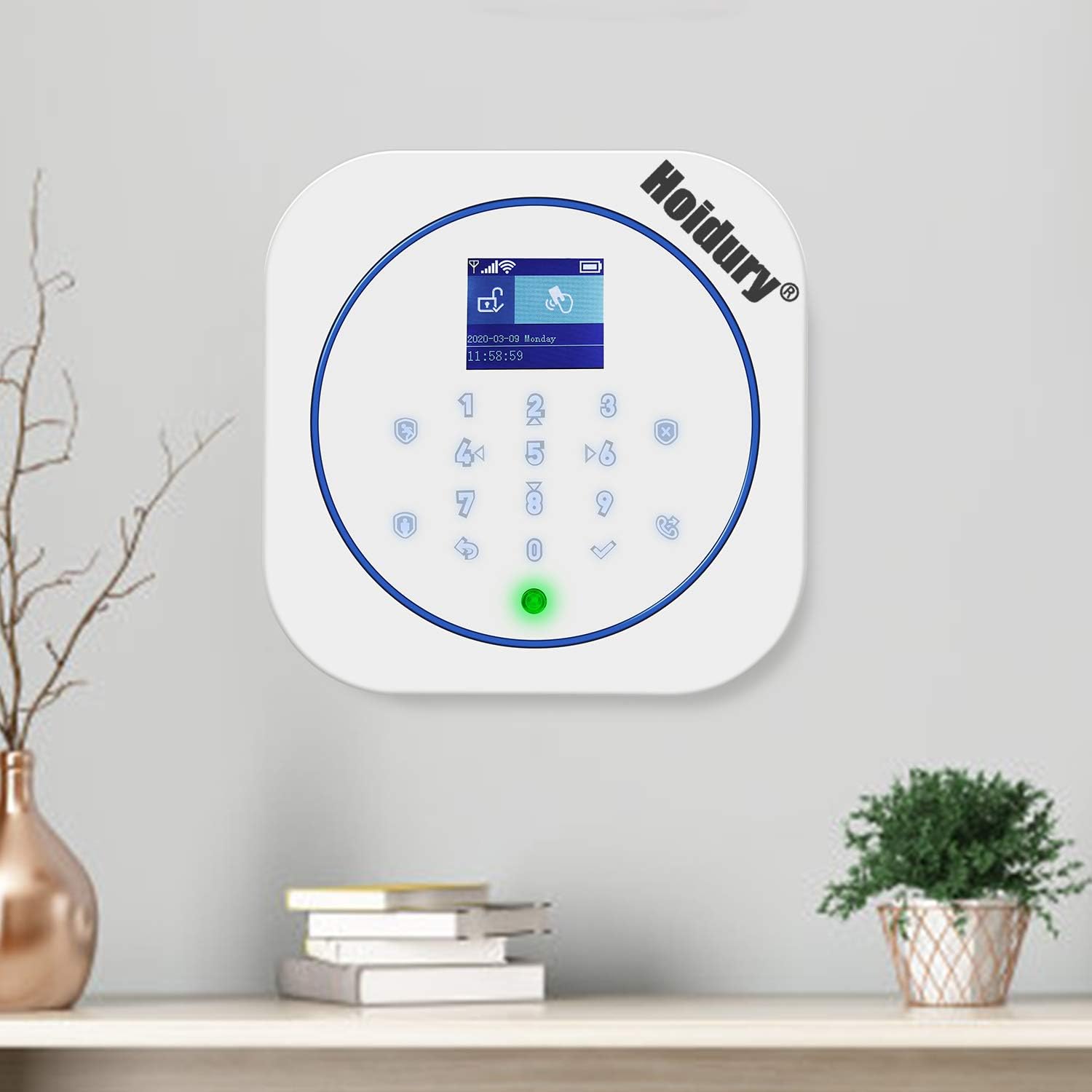 App Controlled Smart Home Security System 2.4G WiFi GSM 2G Burglar Alarm DIY Wireless Kit No Month Fee for House Office Apartment Business with Door Window Sensor Motion Detector- Alexa Compatible