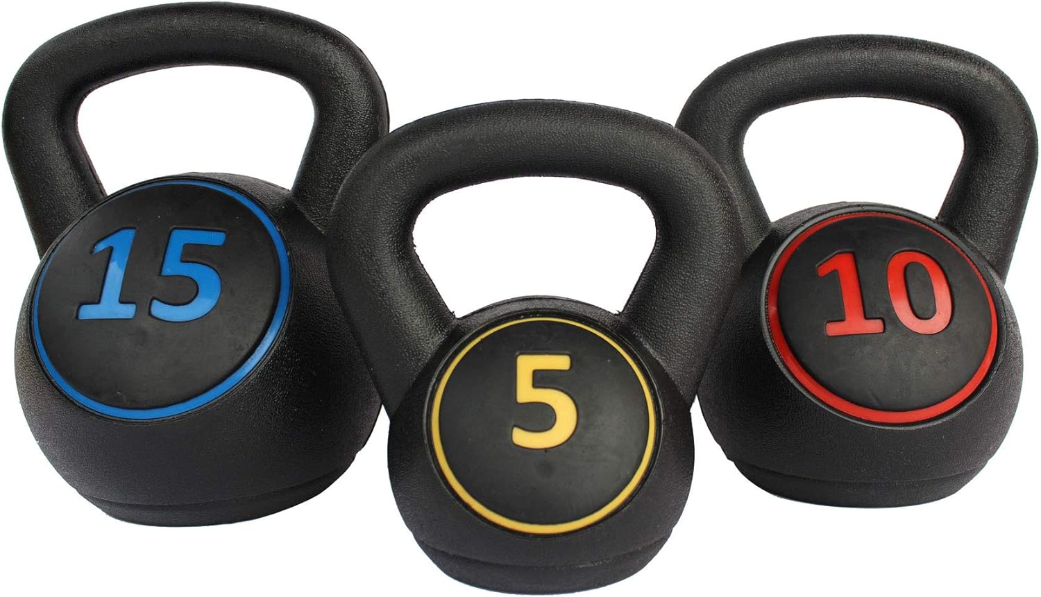 Movement God Vinyl Coated Kettlebells 3 Pieces– Weight Available: 5, 10, 15 lbs Pack of 2