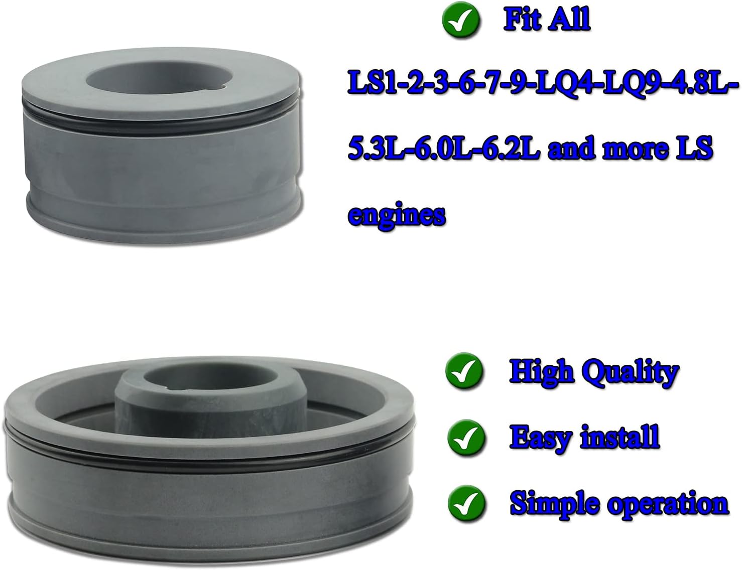 KOHUIPU LS Timing & Rear Main Cover Alignment Tools & Seal Installer Fit For GM Gen III & IV Engines 4.8L 5.3L 6.0L 6.2L LS1 LS2 LS3 LS6 LS7 LS9 LQ4 LQ9 Pack of 2