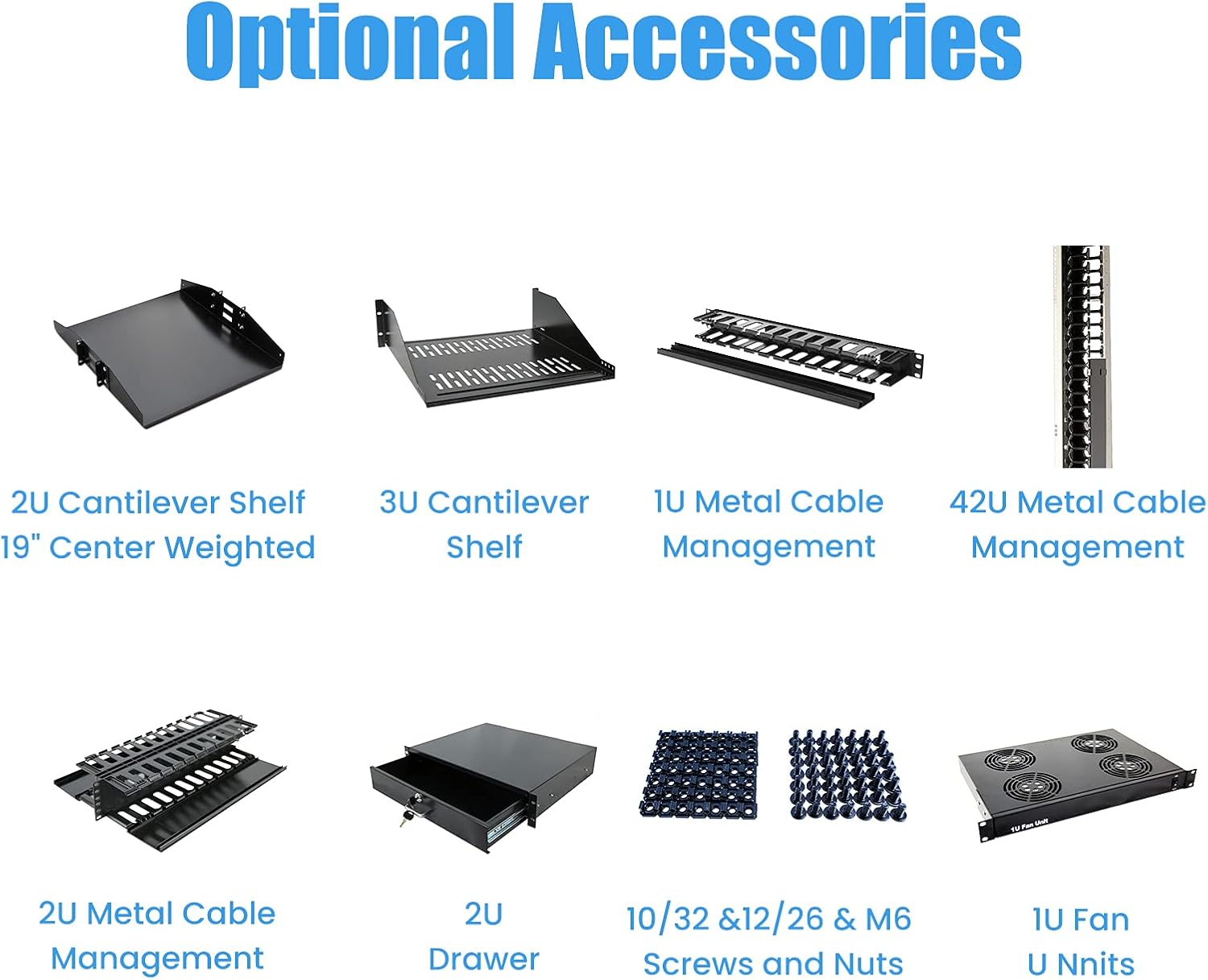 RAISING ELECTRONICS 42U 4 Post Open Frame Server Rack 19inch Adjustable Depth 24-35inch (42U)