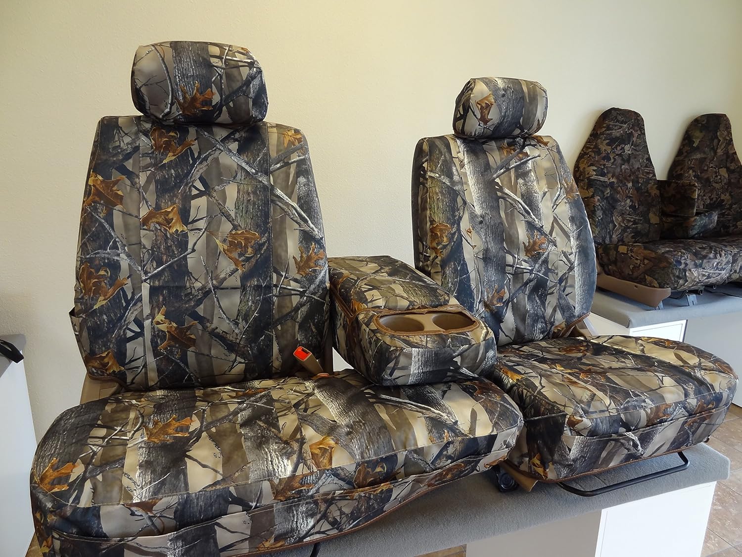 Durafit Seat Covers, Made to fit 2000-2004 Tundra Seat Covers 40/60 Split Seat with Adjustable Headrest and Center Console in Camo Endura
