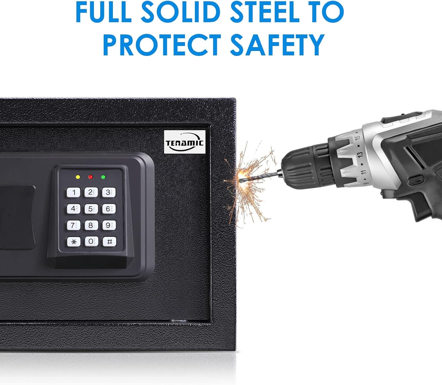 Tenamic Fingerprint Safe Box 3.83 Cubic Feet with Separate Lock Box and Bottom Compartment