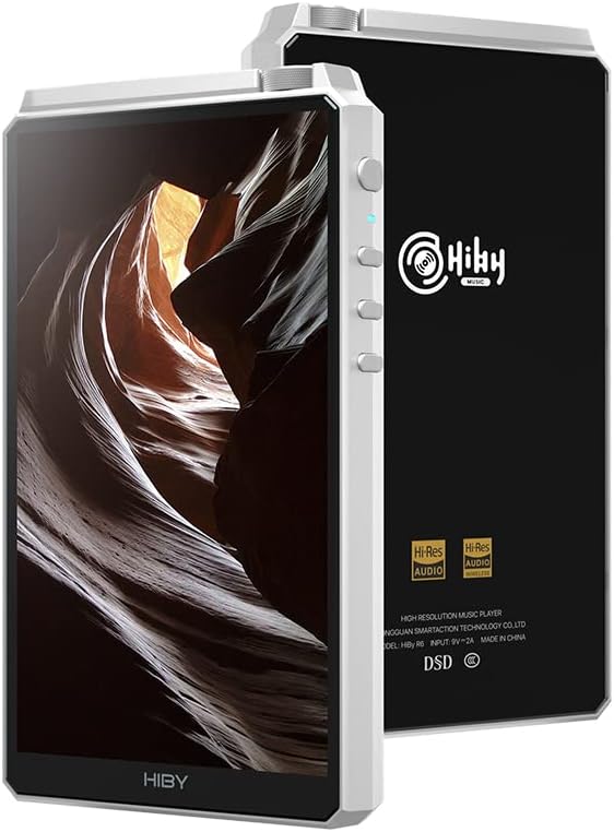 HiBy New R6 High Resolution Audio Player, Android Lossless Digital Music Player, HiFi Lossless MP3 Player,Sliver