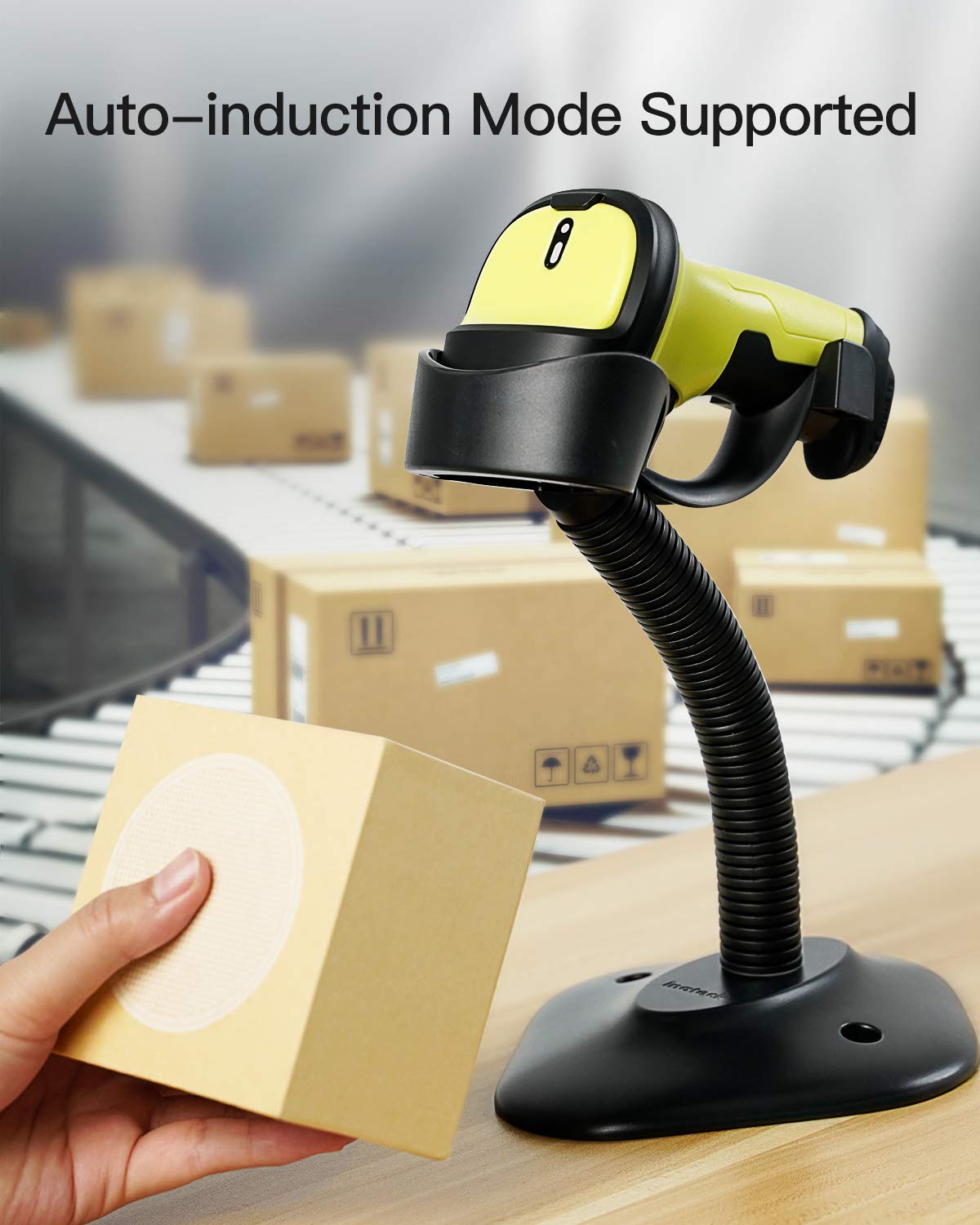 Barcode Scanner, Inateck Wireless Scanner, 2600mAh Battery, 35M Range, Automatic Scanning, BCST-60 Green Pack of 2