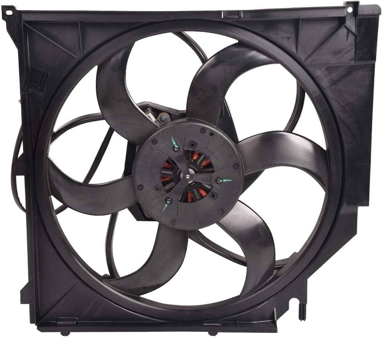 Bapmic 17113401056 Electric Cooling Fan Assembly Compatible with BMW X3 2004-2010 3.0L