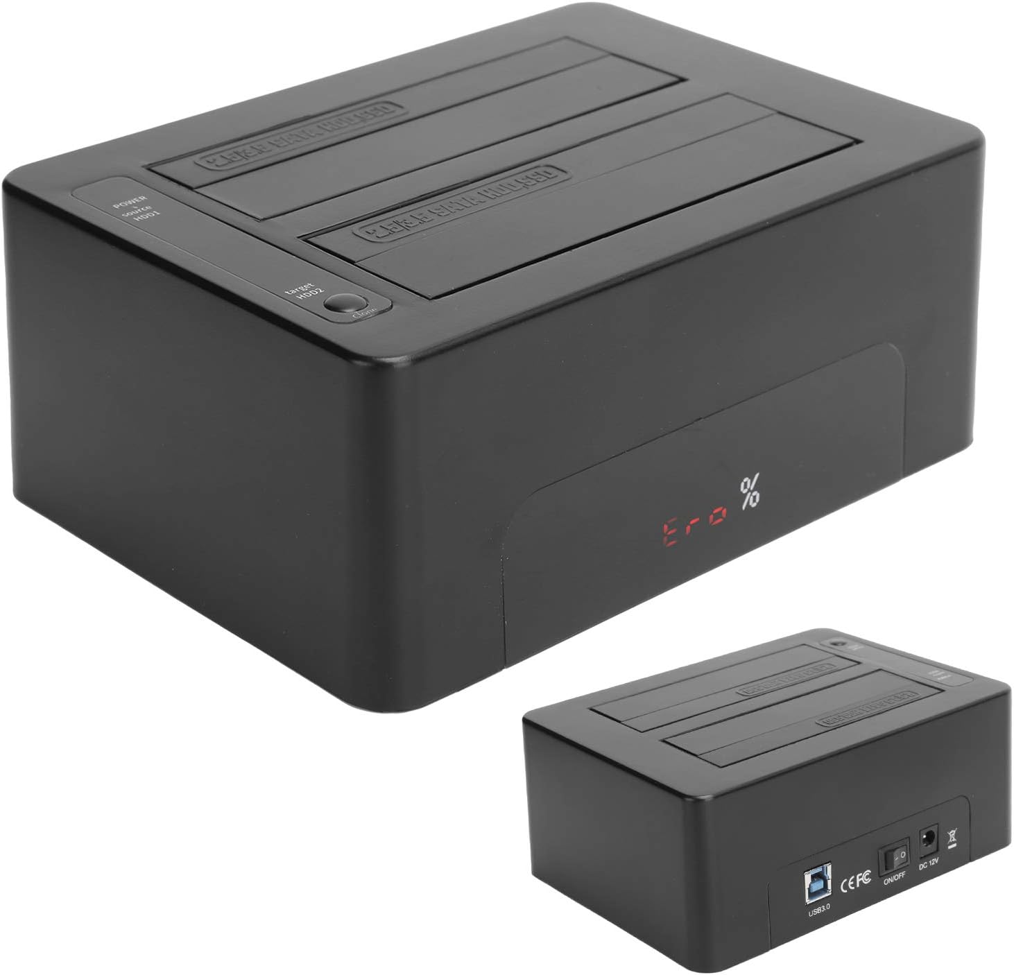 Hard Drive Duplicator Dock, Onestep Hard Disk cloning and Backup, SSD Solid State Drive,Support for 2.5/3.5 inch SATA Interface, Support hot Plug and Play(us) Pack of 2