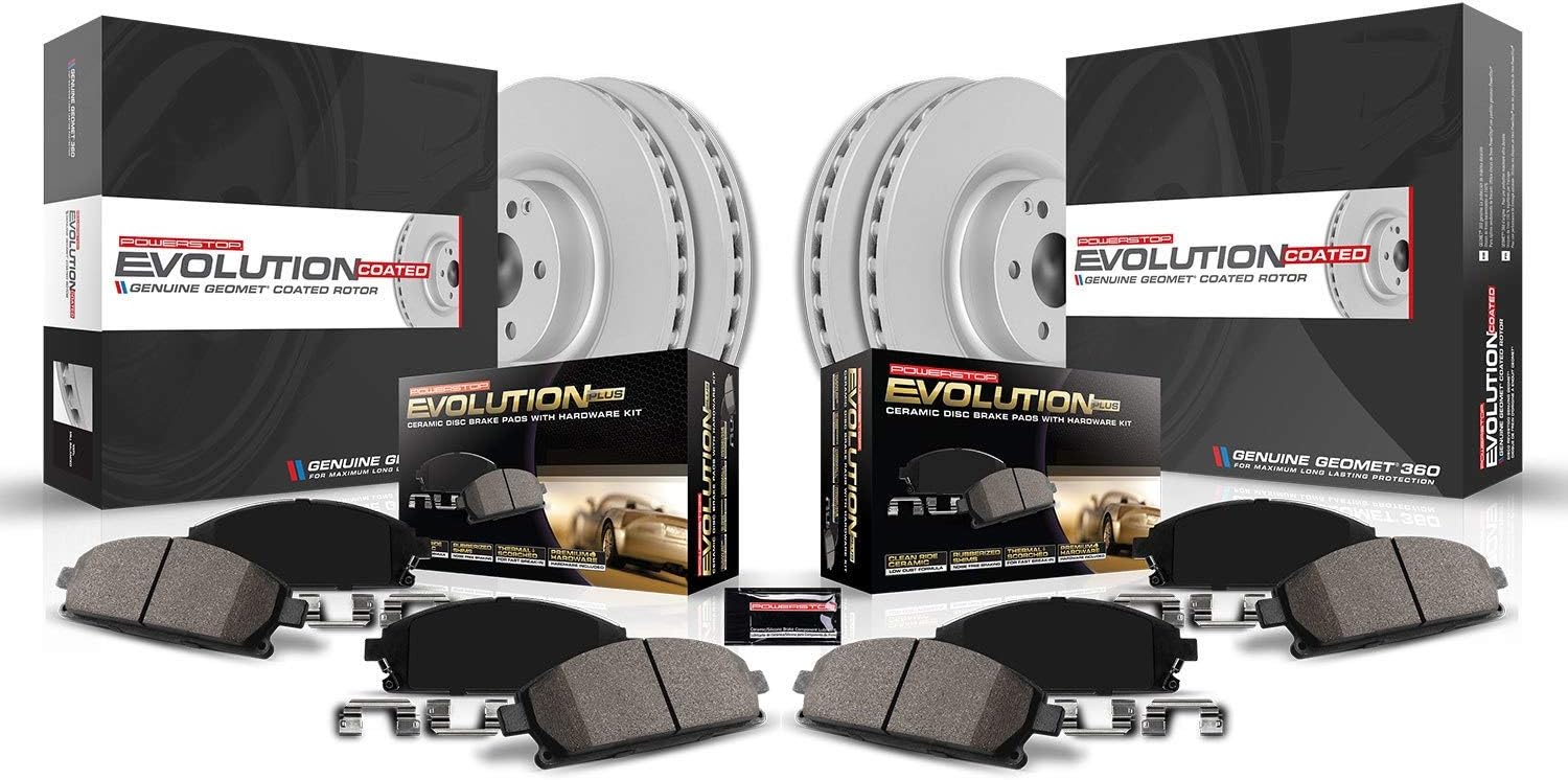 Power Stop CRK6497 Front and Rear Z17 Evolution Geomet® Coated Brake Kit