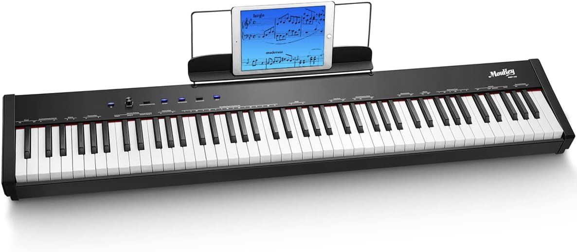 Moukey, 88-Key Portable Electric Keyboard, with Sustain Pedal and Power Supply, MEP-110 (MEP-110)