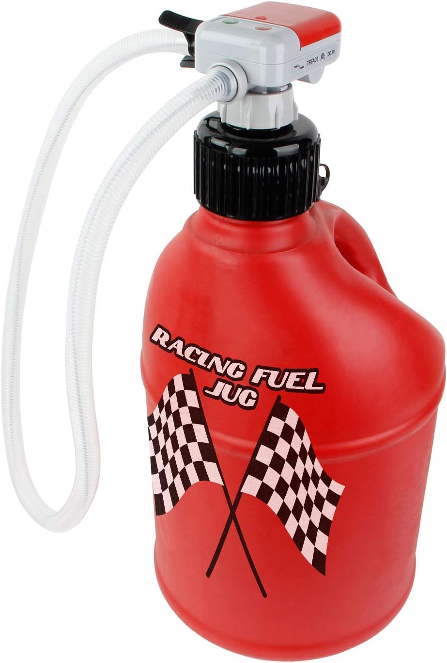 Next Gen Rain-Proof Gas Fuel Pump with 4.25-ft Long Discharge hose, Battery Electric Siphon Pump with Auto Stop System for Car Trucks Fuel Cells Tractor Generators Snow blower Pack of 2