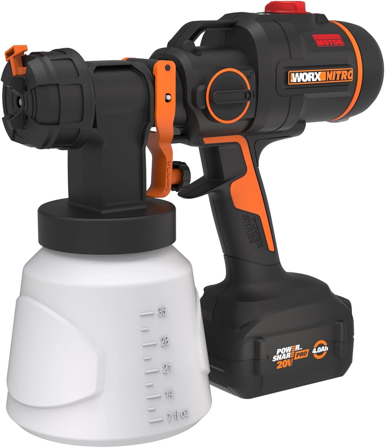 Worx NITRO 20V Cordless Paint Sprayer Power Share with Brushless Motor