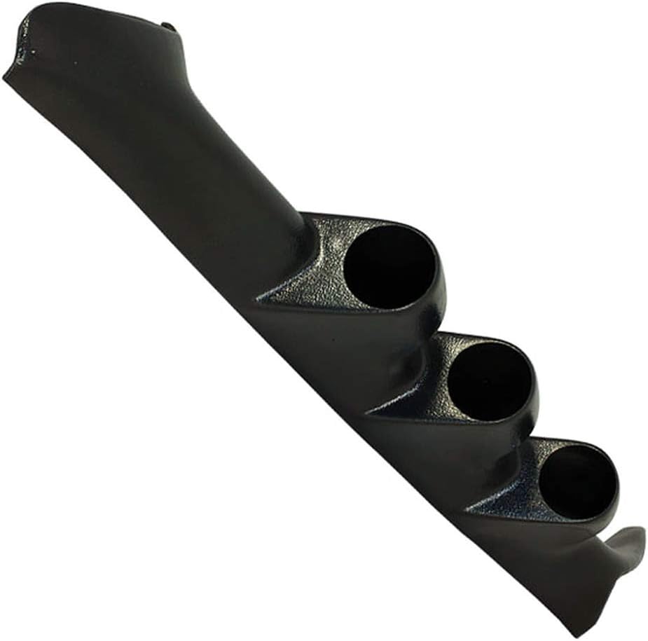 GlowShift Black Triple Pillar Gauge Pod Compatible with Ford F 150 1997-2001 - ABS Plastic - Mounts (3) 2-1/16