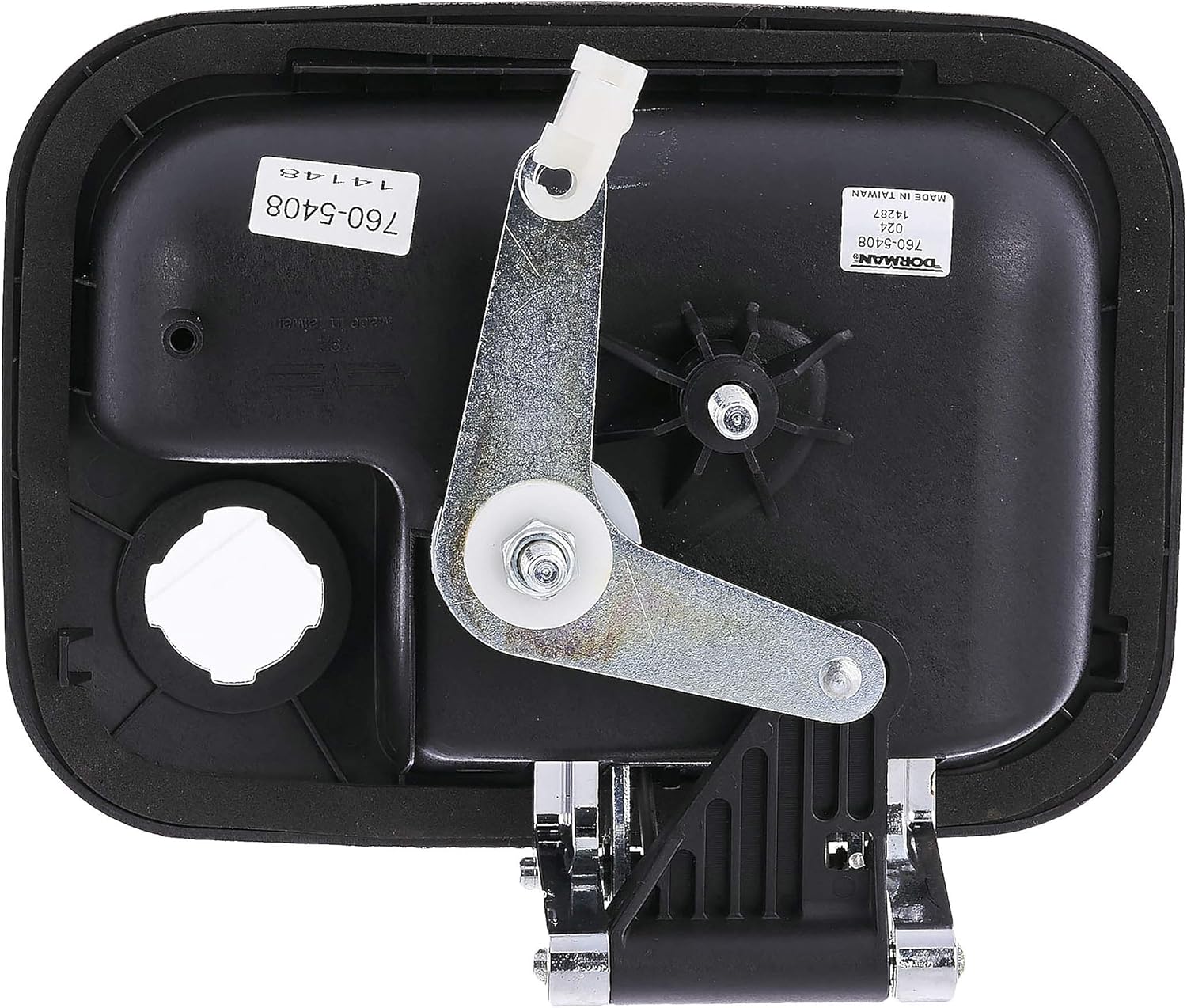 Dorman 760-5408 Front Passenger Side Exterior Door Handle Compatible with Select Kenworth / Peterbilt Models, Chrome Lever and Black Housing Pack of 2