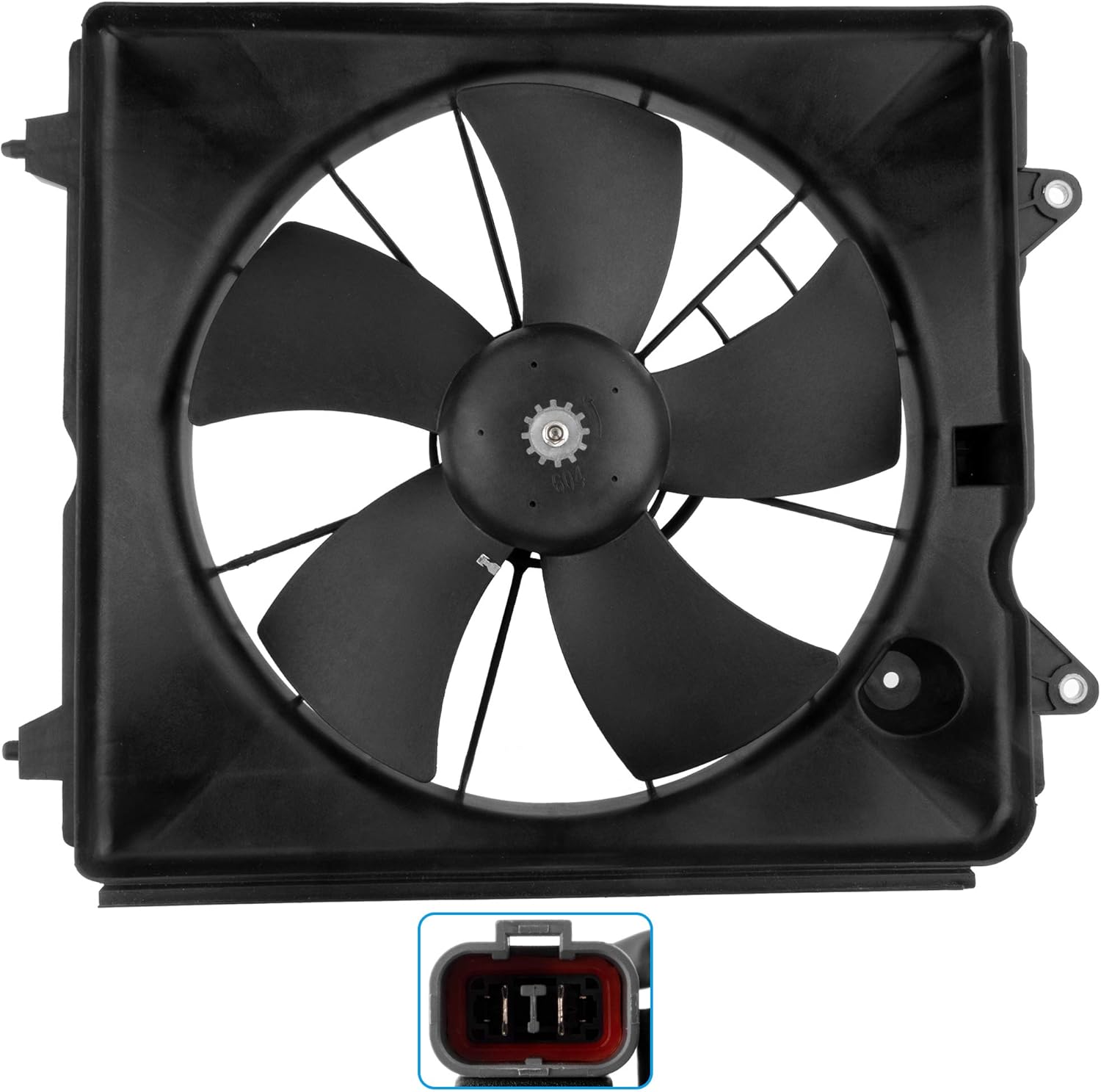 BOXI 620-212 Radiator Cooling Fan Motor Assembly Compatible with Honda CR-V CRV 2007 2008 2009 (Replaces 19015RZAA01 19030RZAA01) Pack of 2