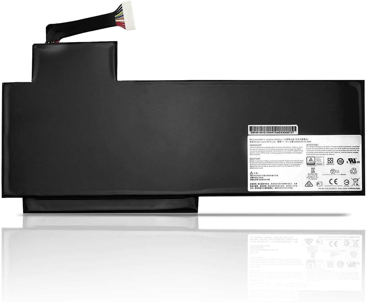 Batterymarket New BTY-L76 Replacement Laptop Battery Compatible with MSI 2PE-025CN 2QE-083CN GS70 2PE-026CN, GS70 2QE-084CN, GS70 2QD-487CN, GS70 2PC-633XCN, 2QE-083CN GS70 Series (11.1V 58.8Wh) Pack of 2